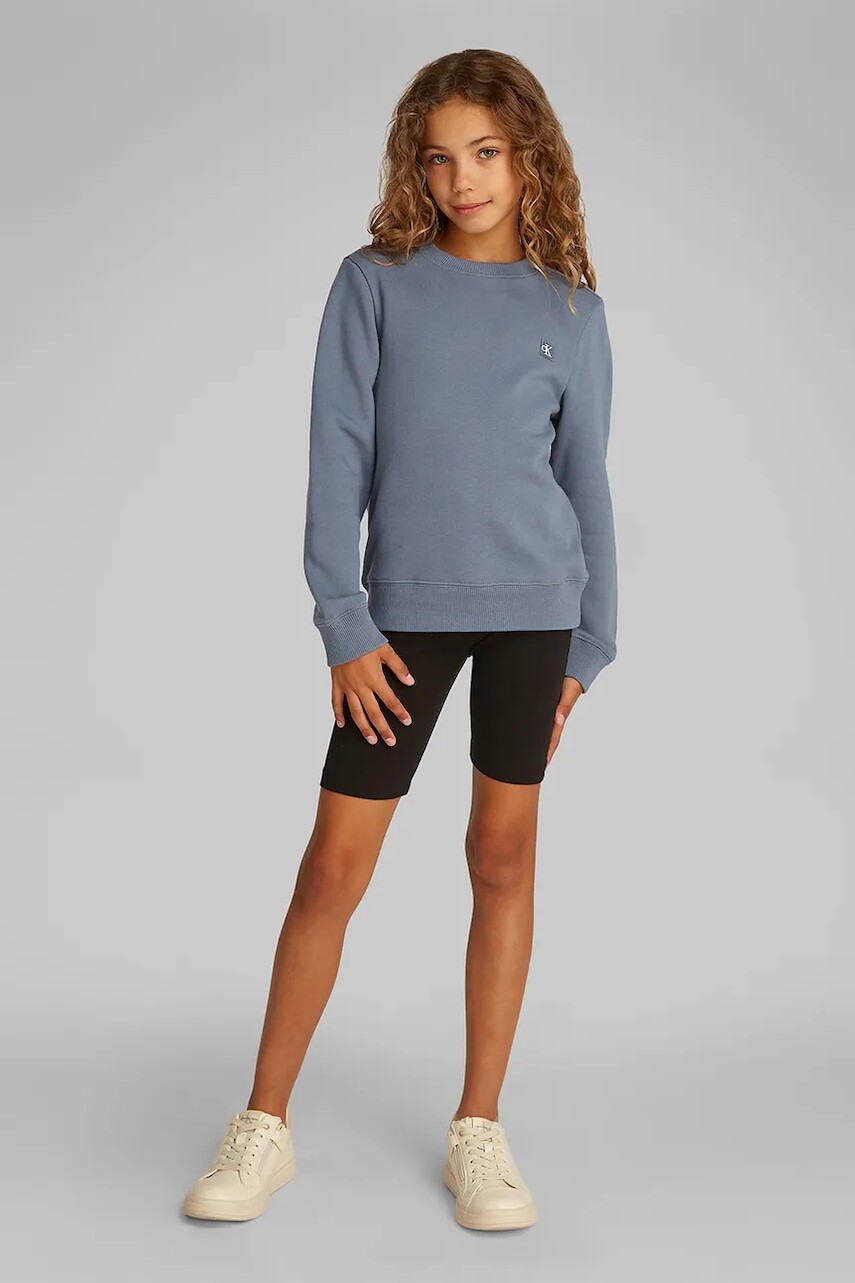 Detská mikina Calvin Klein Jeans šedá farba, jednofarebná, IU0IU00570