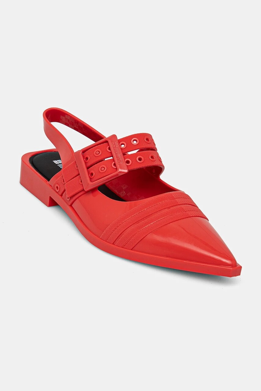 Baleríny Melissa LYLIKE červená farba, s otvorenou pätou, M 35973