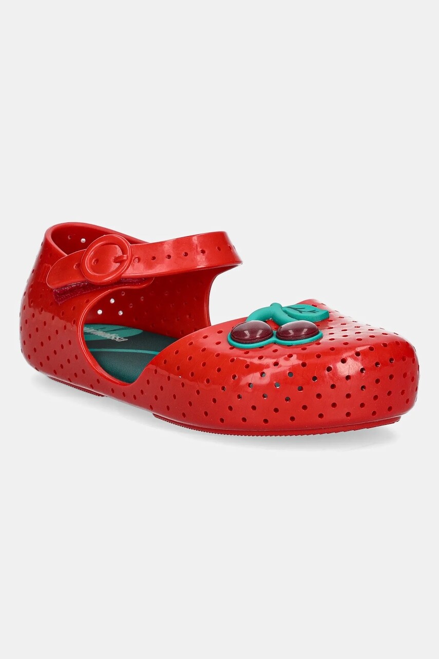 Detské balerínky Melissa FURADINHA červená farba, M.35980