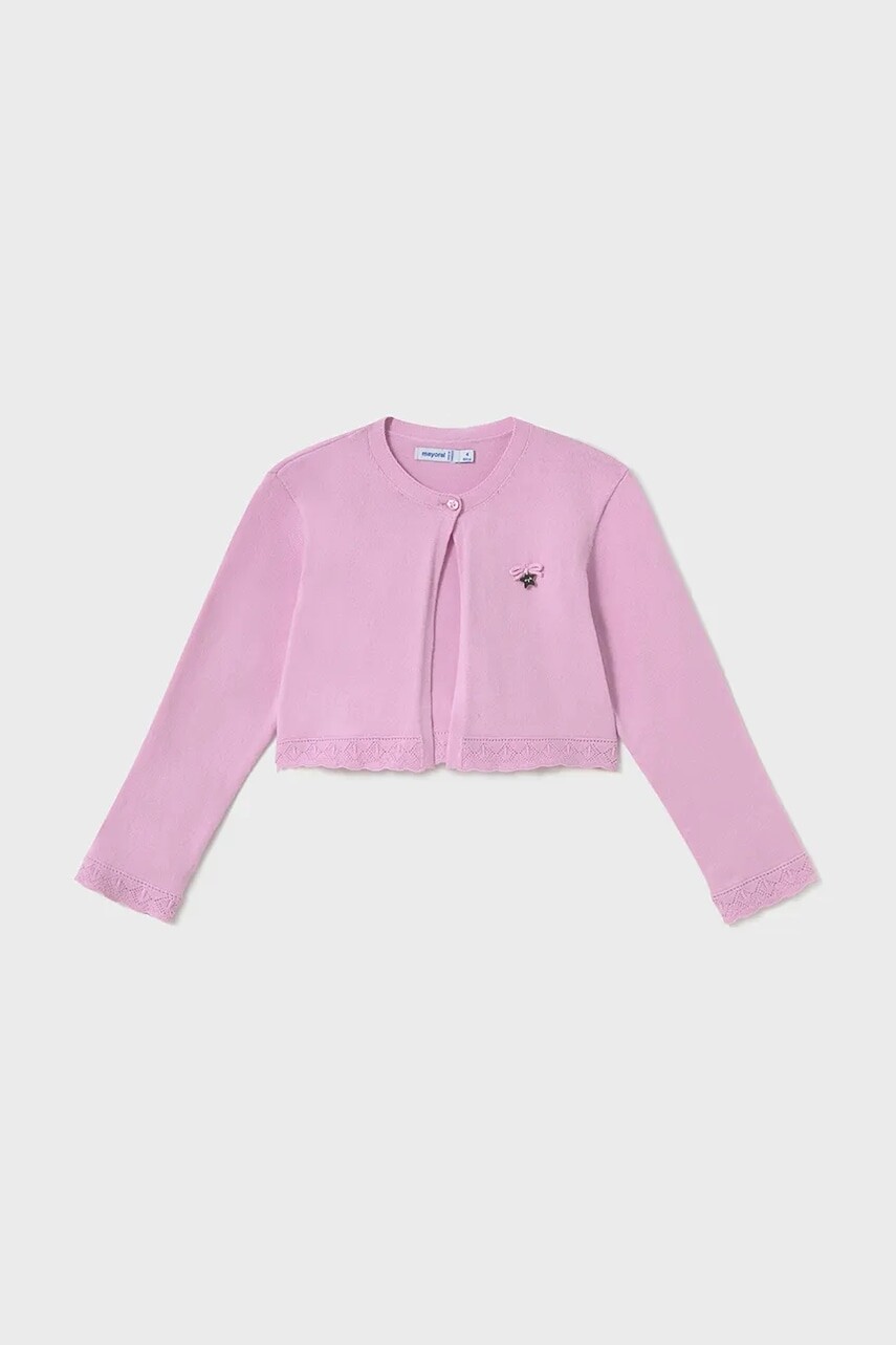Detský sveter Mayoral ružová farba, tenký, 302
