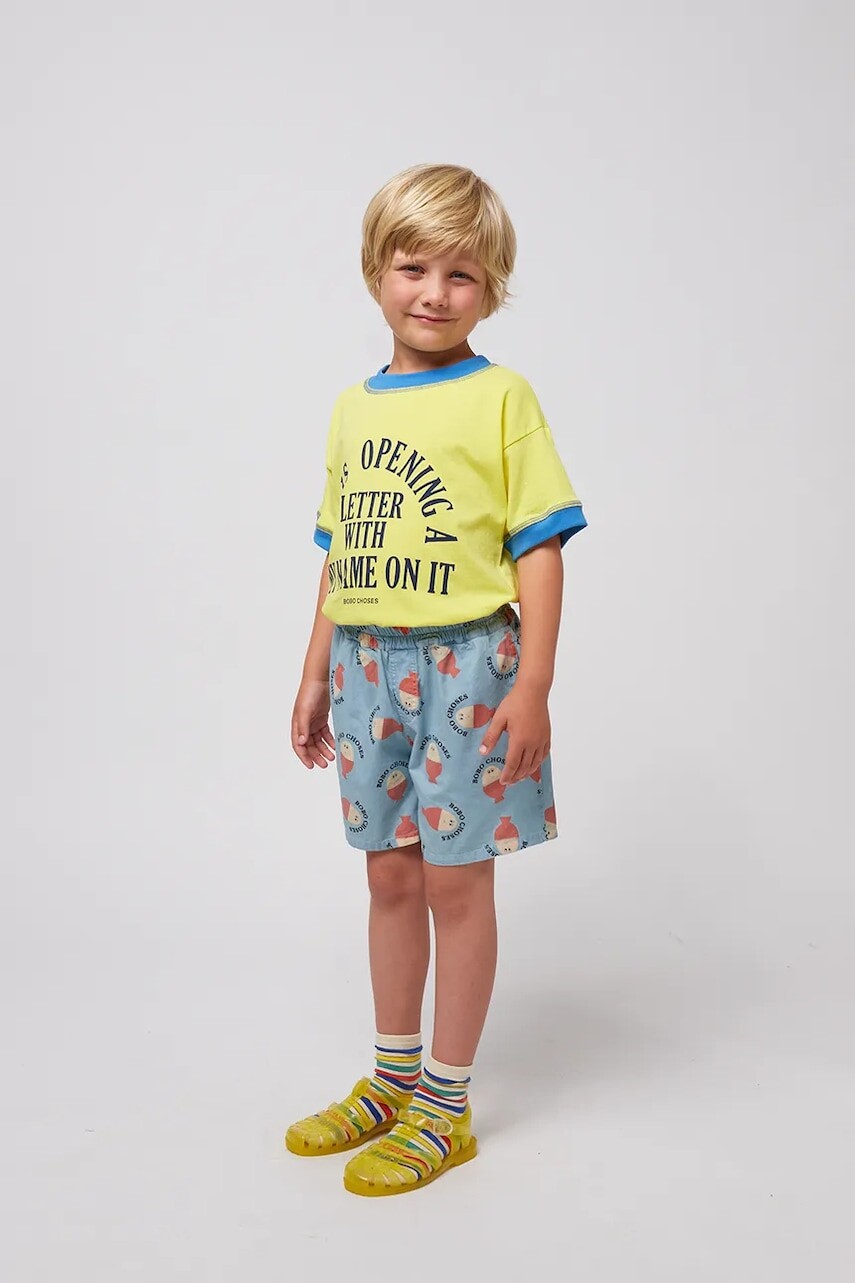 Detské bavlnené šortky Bobo Choses Morning Egg 125AC063