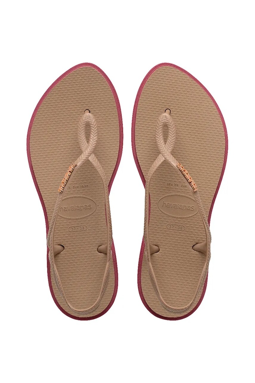 Sandále Havaianas LUNA POINT dámske, hnedá farba, 4149921.3581
