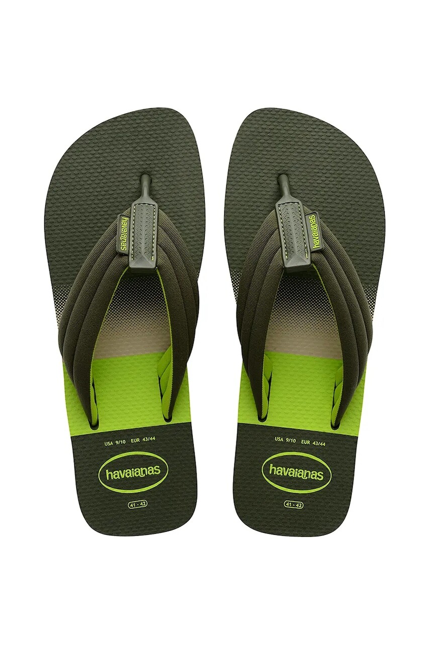 Šľapky Havaianas URBAN PRINT pánske, zelená farba, 4148359.4896