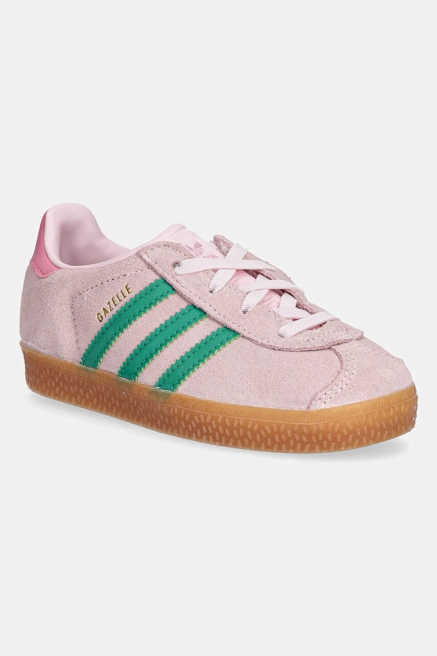 Semišové tenisky adidas Originals GAZELLE ružová farba, JP7138
