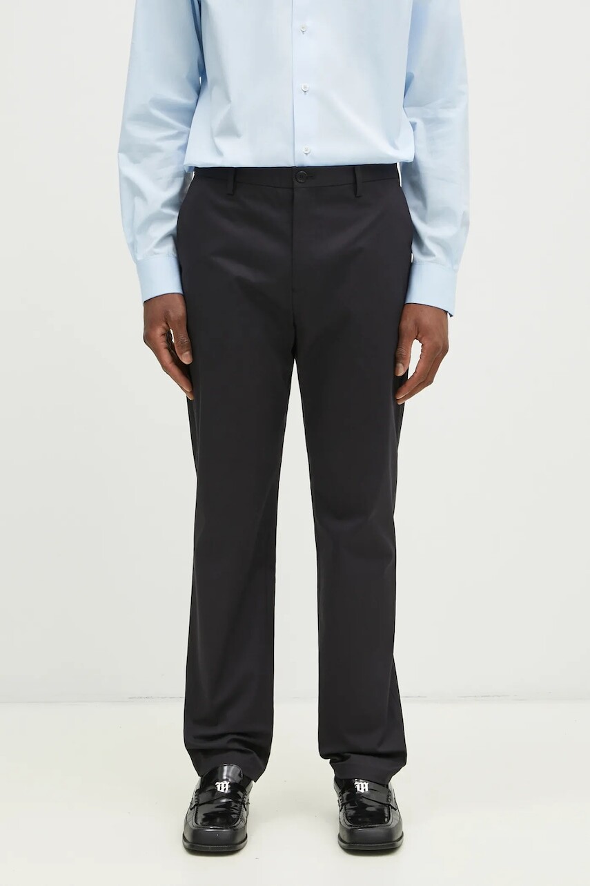 Nohavice Paul Smith pánske, tmavomodrá farba, priliehavé, M1R-055Z-N01934