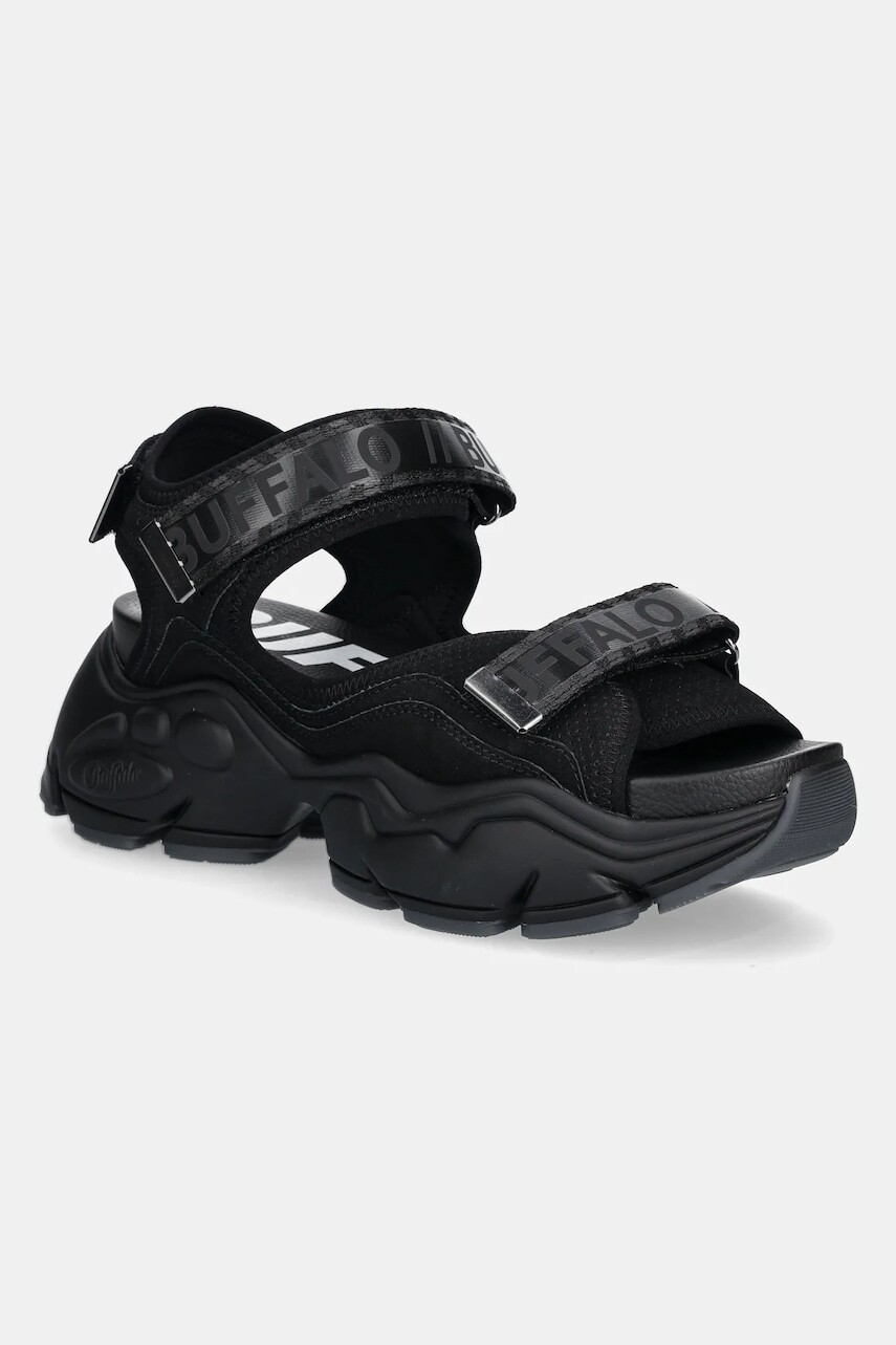 Sandále Buffalo Binary 0 Bs pánske, čierna farba, 1441002-BLK