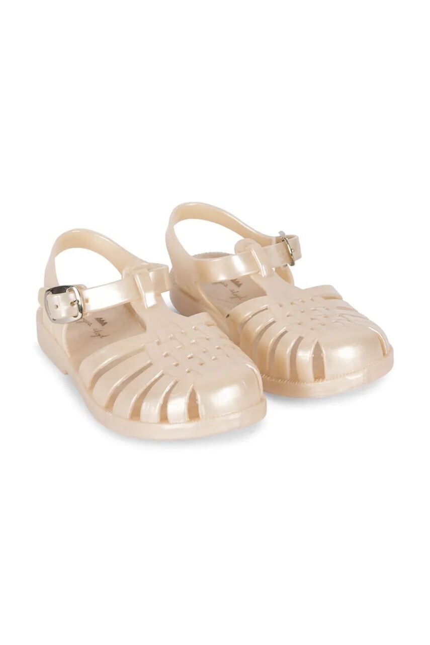 Detské sandále Konges Sløjd CELEBRATION PEARL SANDAL béžová farba, KS103571