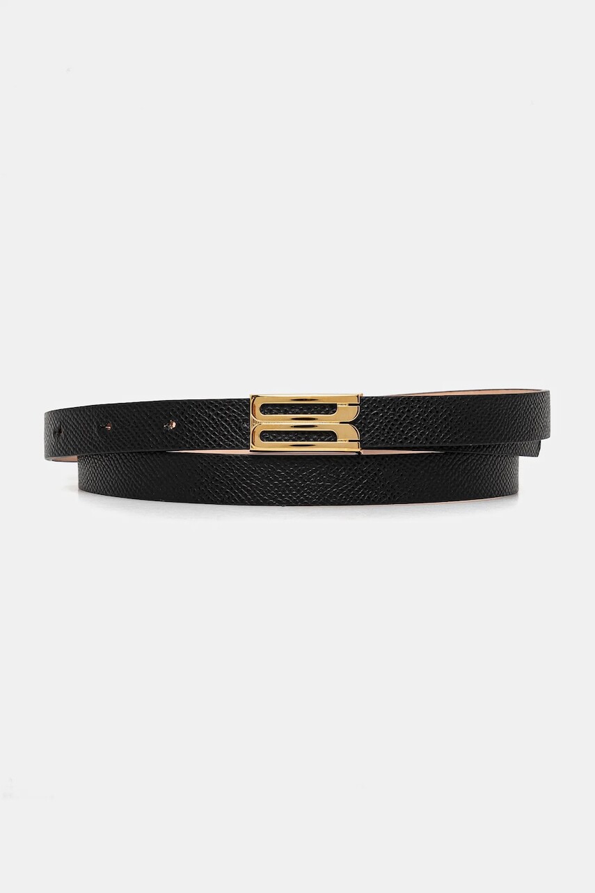 Kožený opasok Victoria Beckham dámsky, čierna farba, 1124ABL006282A