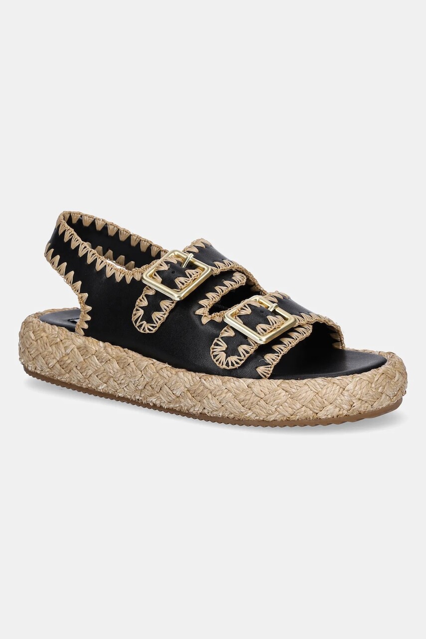 Kožené sandále Steve Madden Portofino dámske, čierna farba, SM11003073