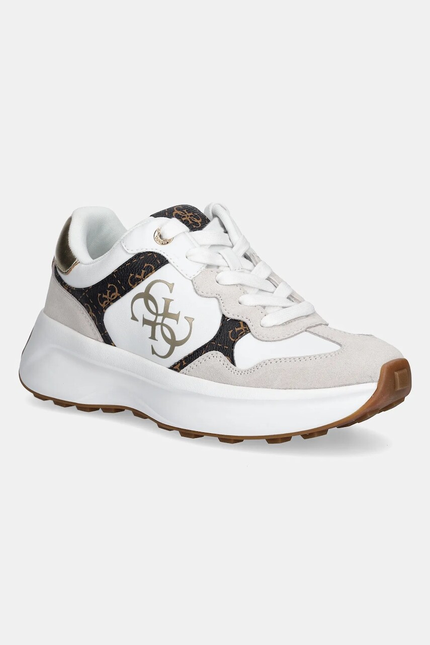 Topánky Guess LUCKEI dámske, biela farba, FLPLUC PEL12