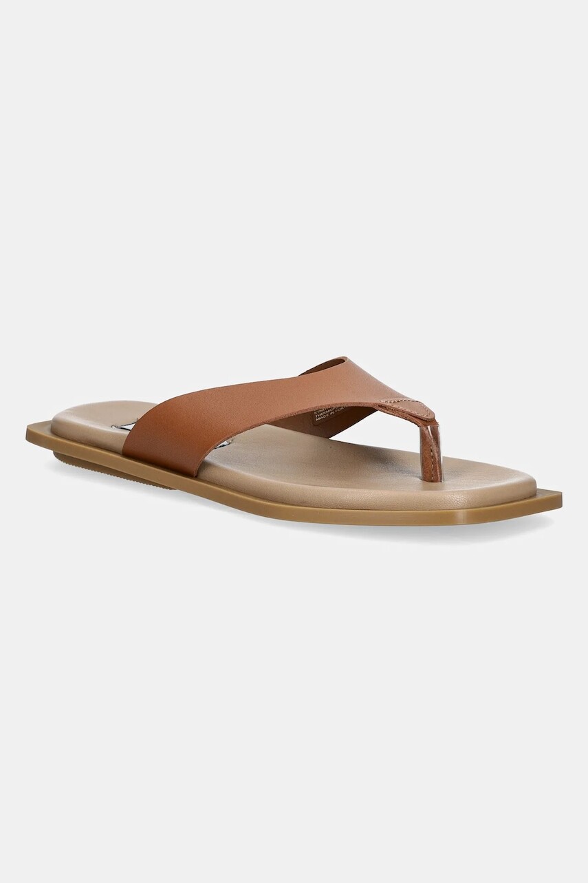 Šľapky Steve Madden Splash dámske, hnedá farba, na plochom podpätku, SM11003722