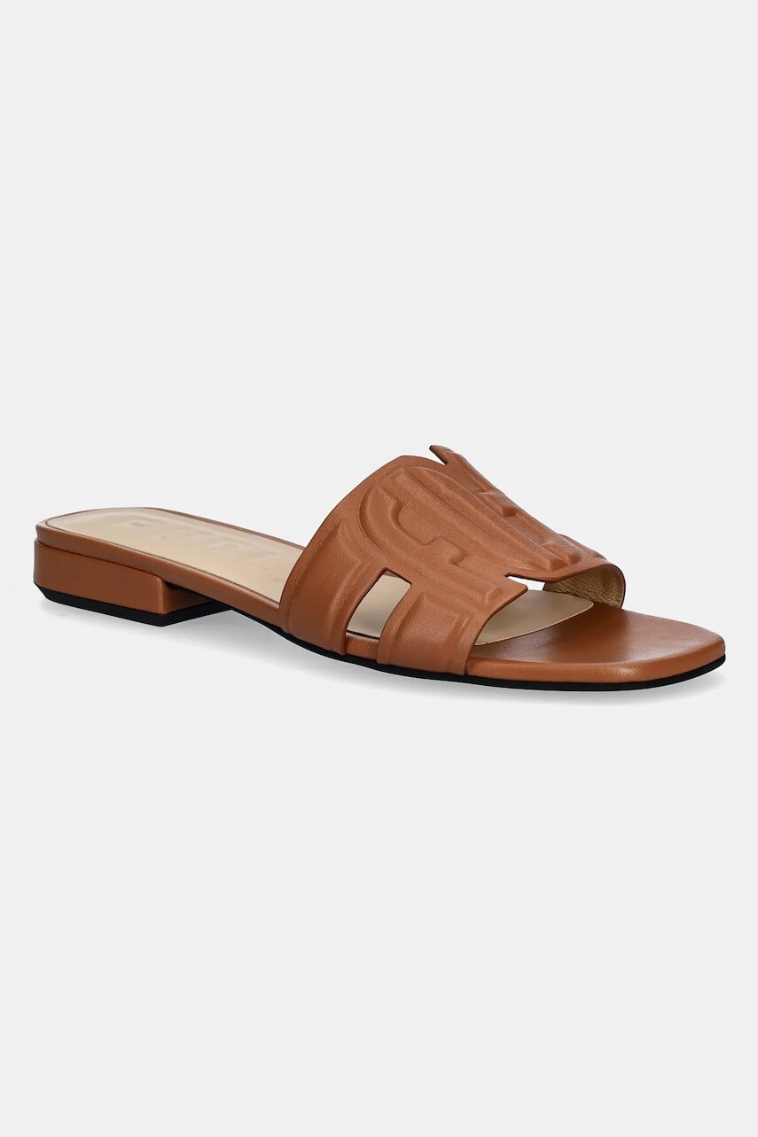Kožené šľapky Furla Summer Mule dámske, hnedá farba, YJ34SUM X30000 RY000