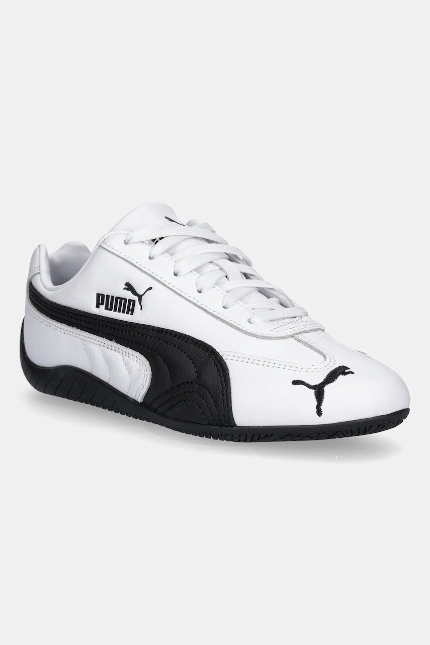 Kožené tenisky Puma Speedcat LTH dámske, biela farba, 401603