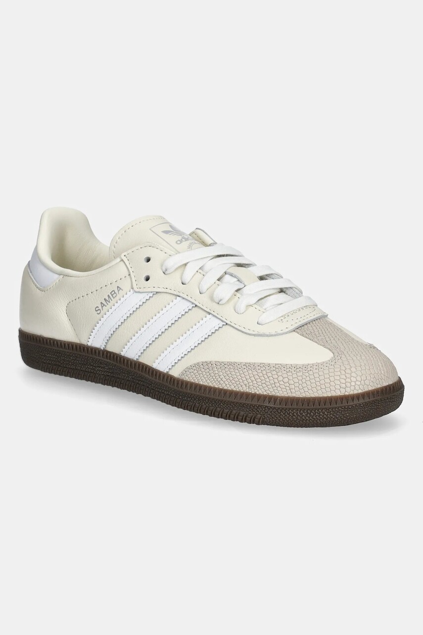 Tenisky adidas Originals Samba OG W béžová farba, JR8166