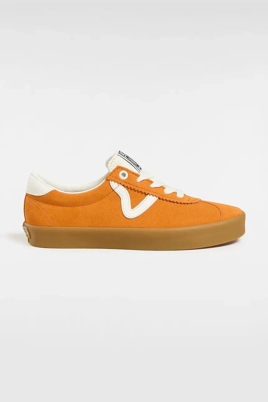 Semišové tenisky Vans Sport Low unisex, oranžová farba, VN000CQR52K1