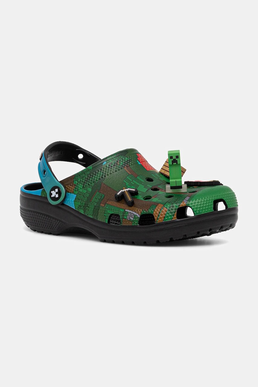 Šľapky Crocs Classic Minecraft Clog zelená farba, 210829-90H