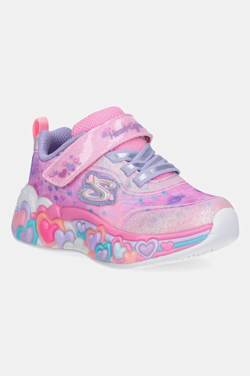 Detské tenisky Skechers ETERNAL HEART LIGHTS ružová farba, 302696N
