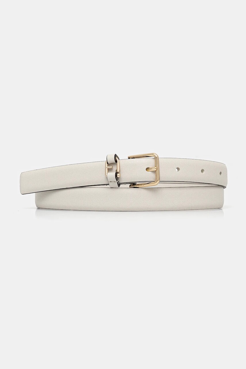 Kožený opasok Furla biela farba, WC00099.BX2045.1704S1007