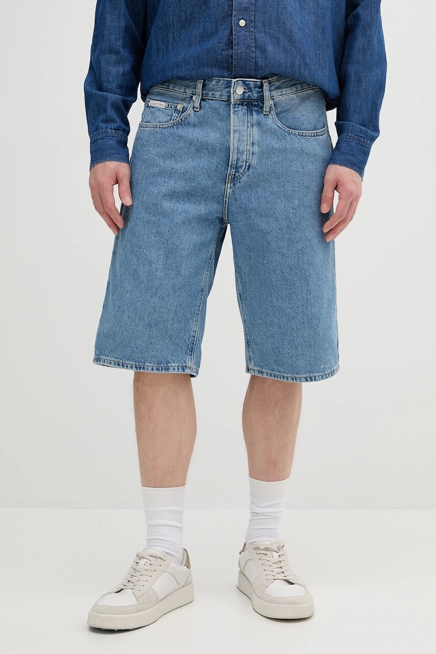 Rifľové krátke nohavice Calvin Klein Jeans J30J327187