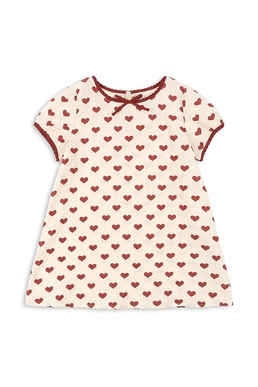 Šaty Konges Sløjd AVA SLIP DRESS GOTS béžová farba, mini, rovný strih, KS103236