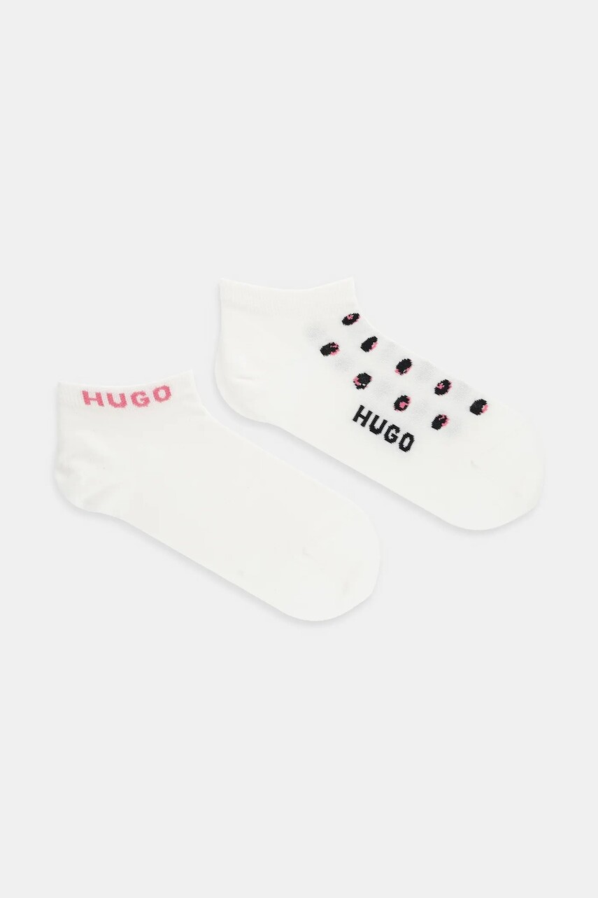 Ponožky HUGO 2-pak béžová farba, 50545114