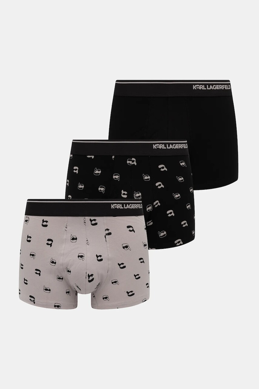 Boxerky Karl Lagerfeld 3-pak čierna farba, A3M47008