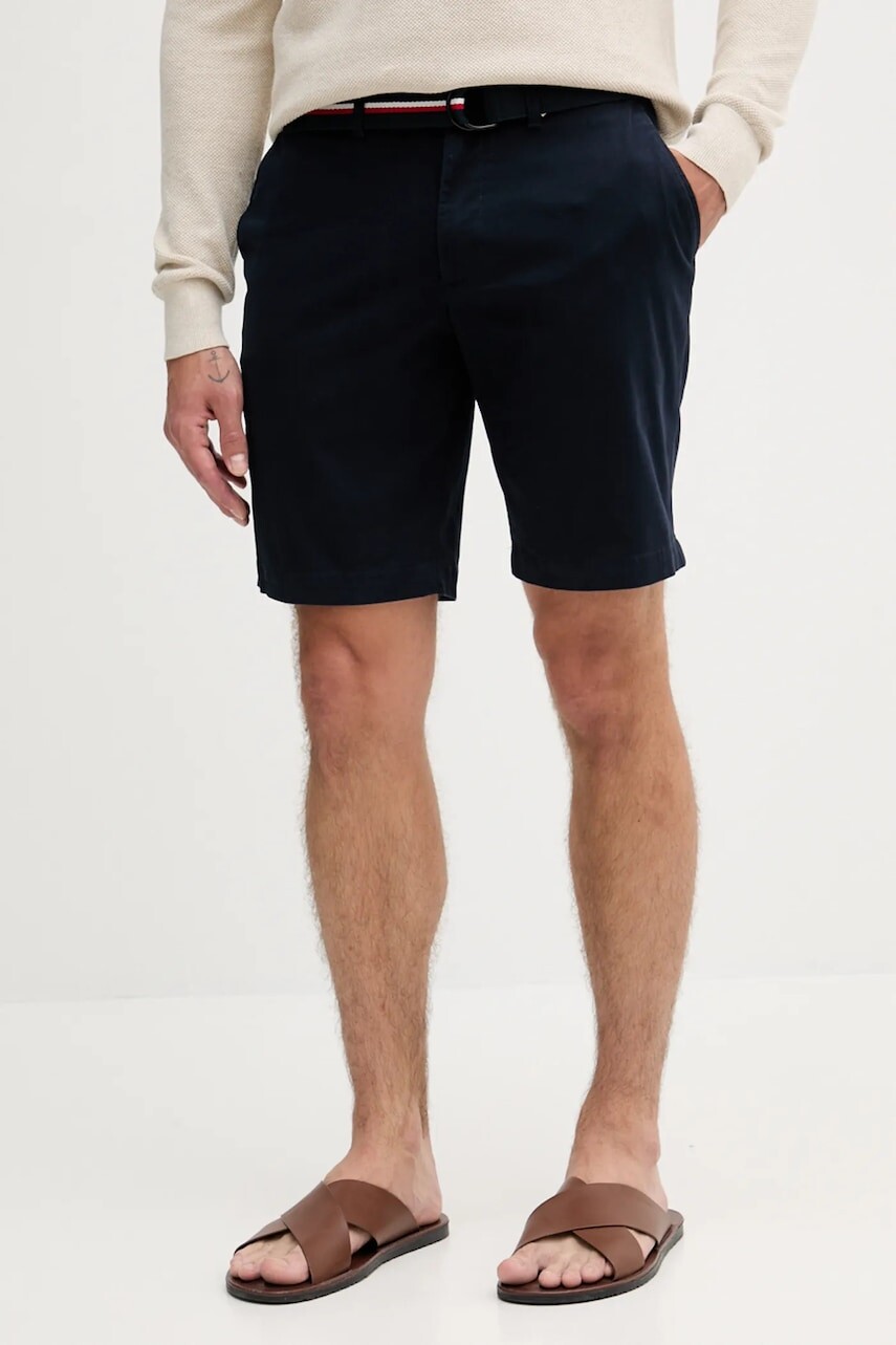 Šortky Tommy Hilfiger tmavomodrá farba, MW0MW39706
