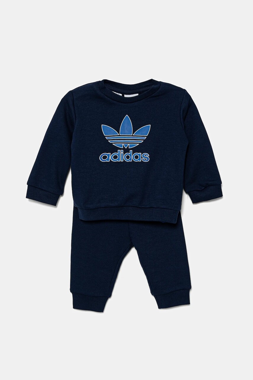 Tepláková súprava pre bábätká adidas Originals tmavomodrá farba, JY0138