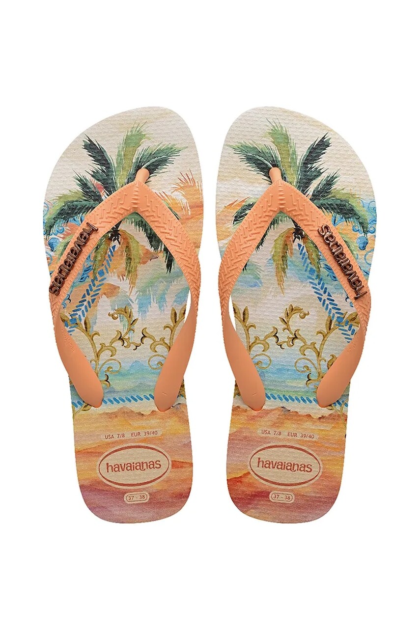 Šľapky Havaianas HAV. TOP TROPICALIA VIBES oranžová farba, 4149722.0027