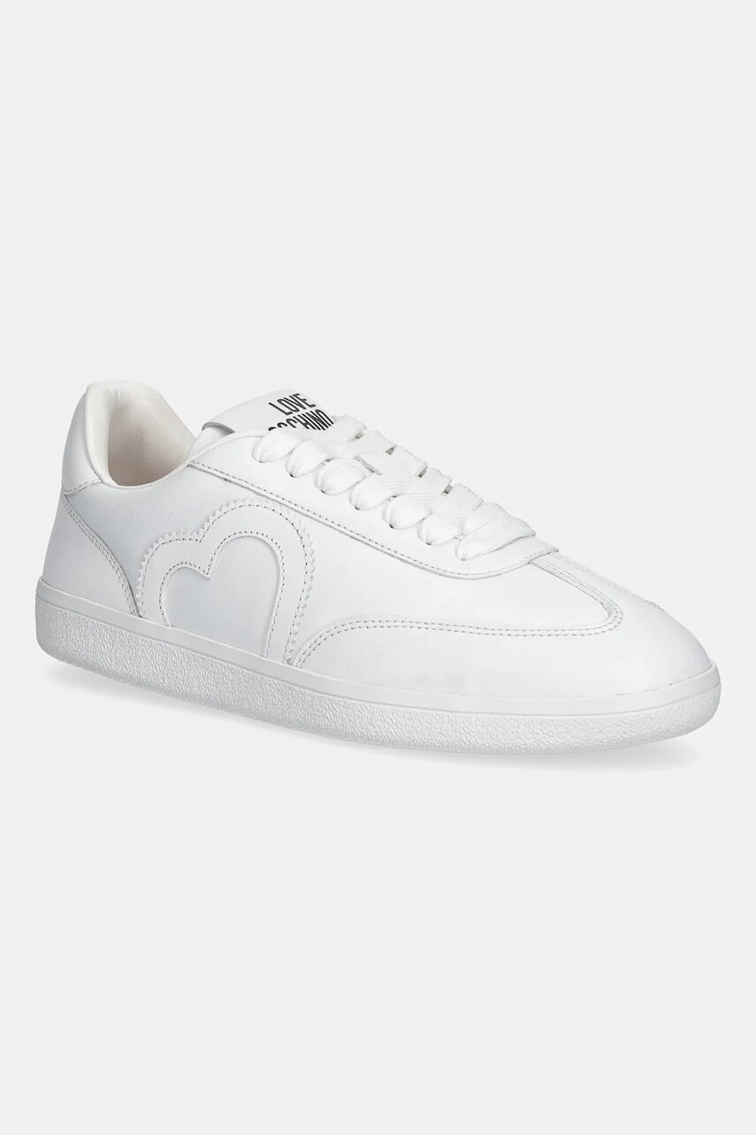 Kožené tenisky Love Moschino biela farba, JA15112G1NIA0100