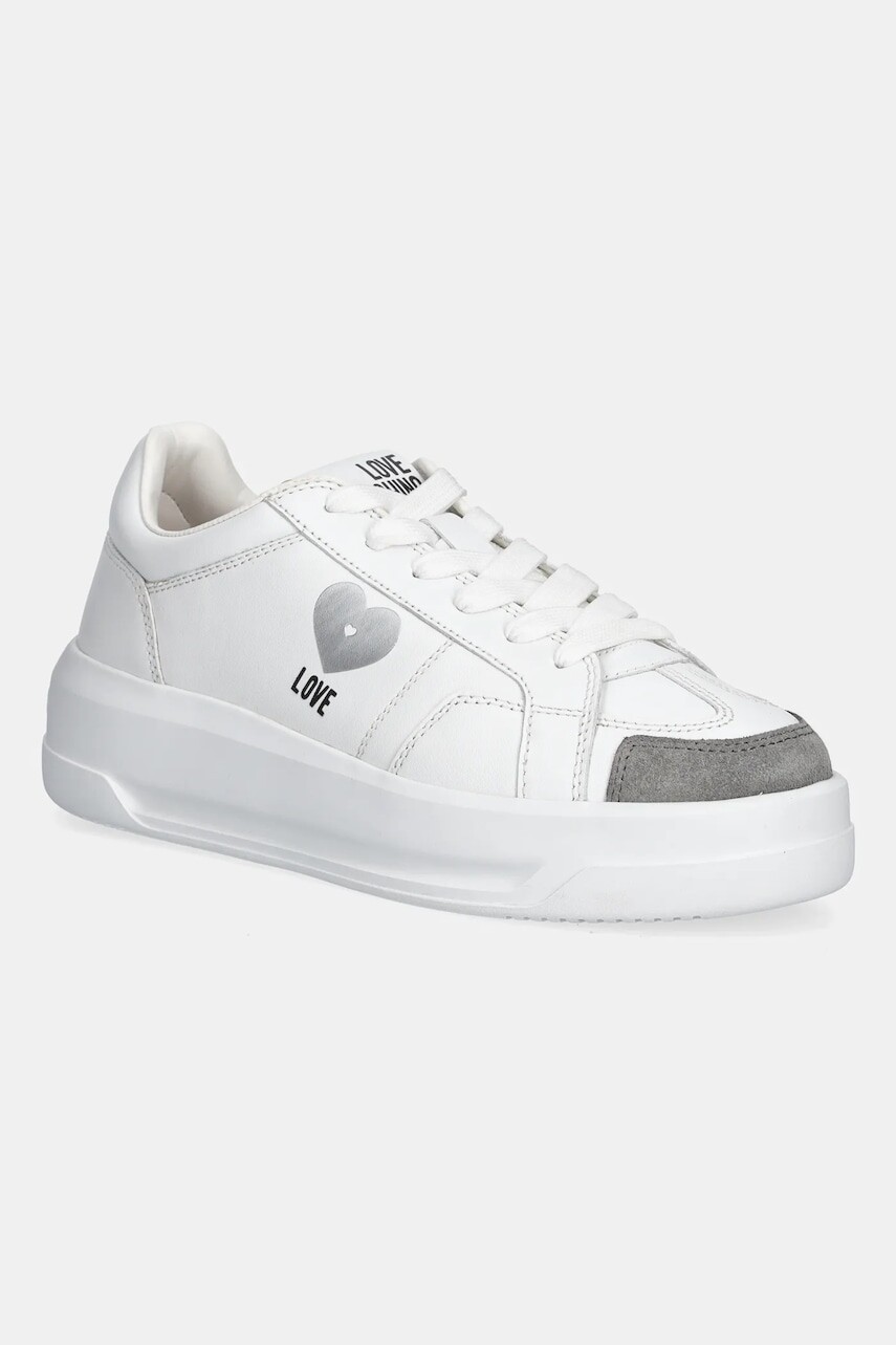 Kožené tenisky Love Moschino biela farba, JA15205G1NIAJ10B