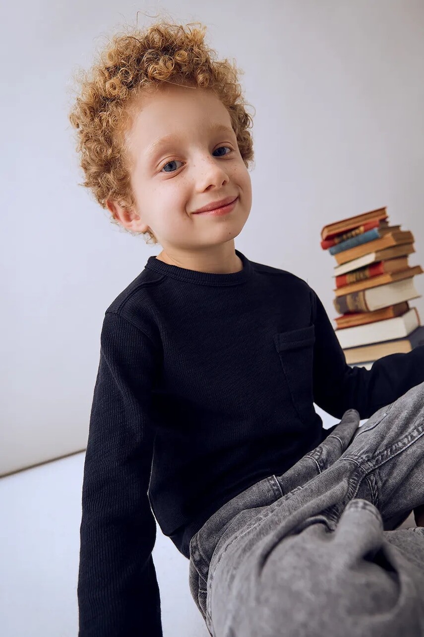 Tričko s dlhým rukávom Mayoral tmavomodrá farba, 4082