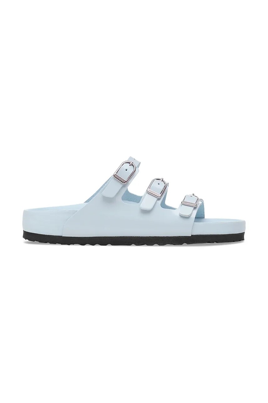Kožené šľapky Birkenstock Florida EXQ D-Buckle modrá farba, 1030950