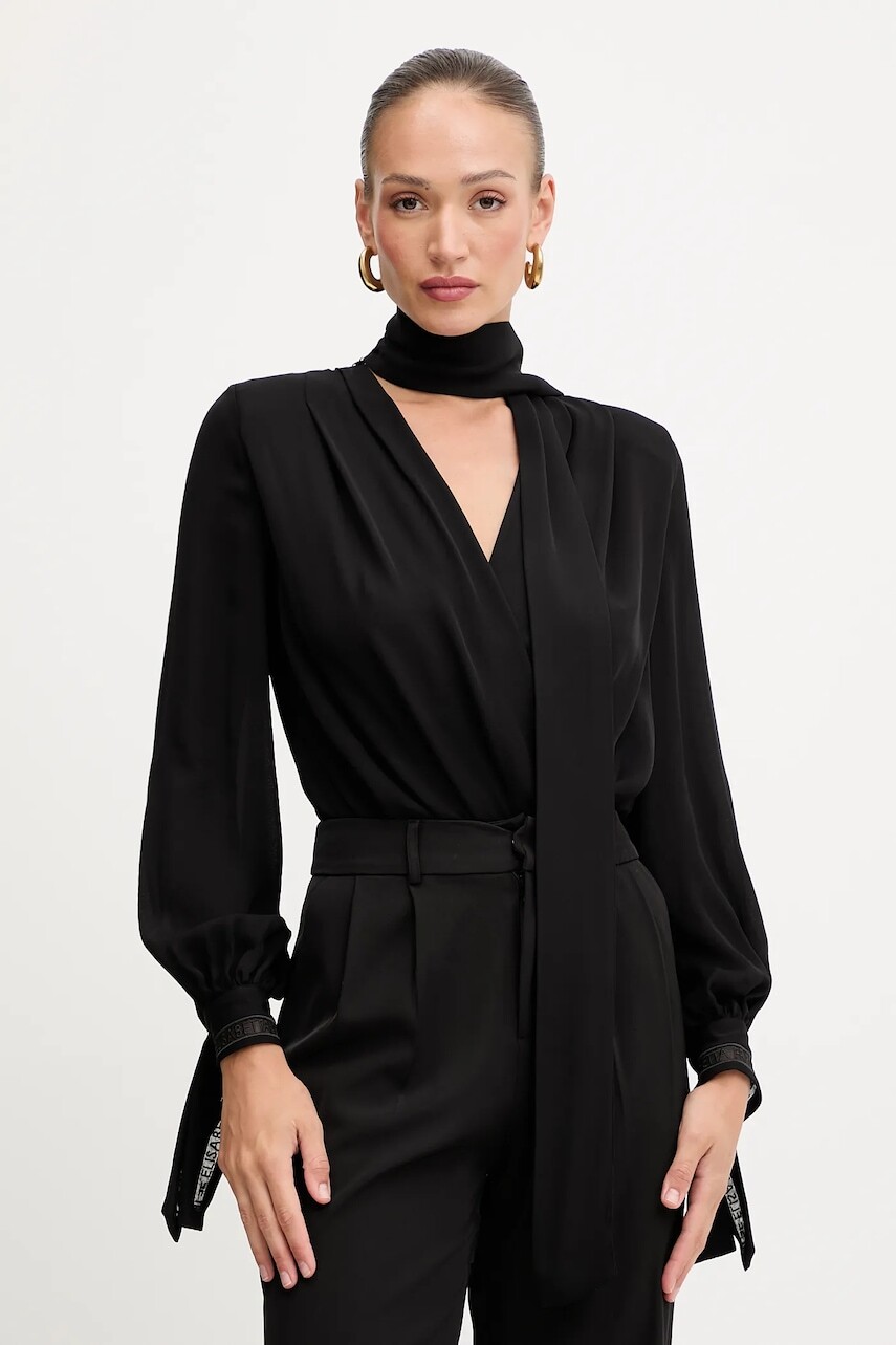 Body Elisabetta Franchi čierna farba, jednofarebné, CB00651E3
