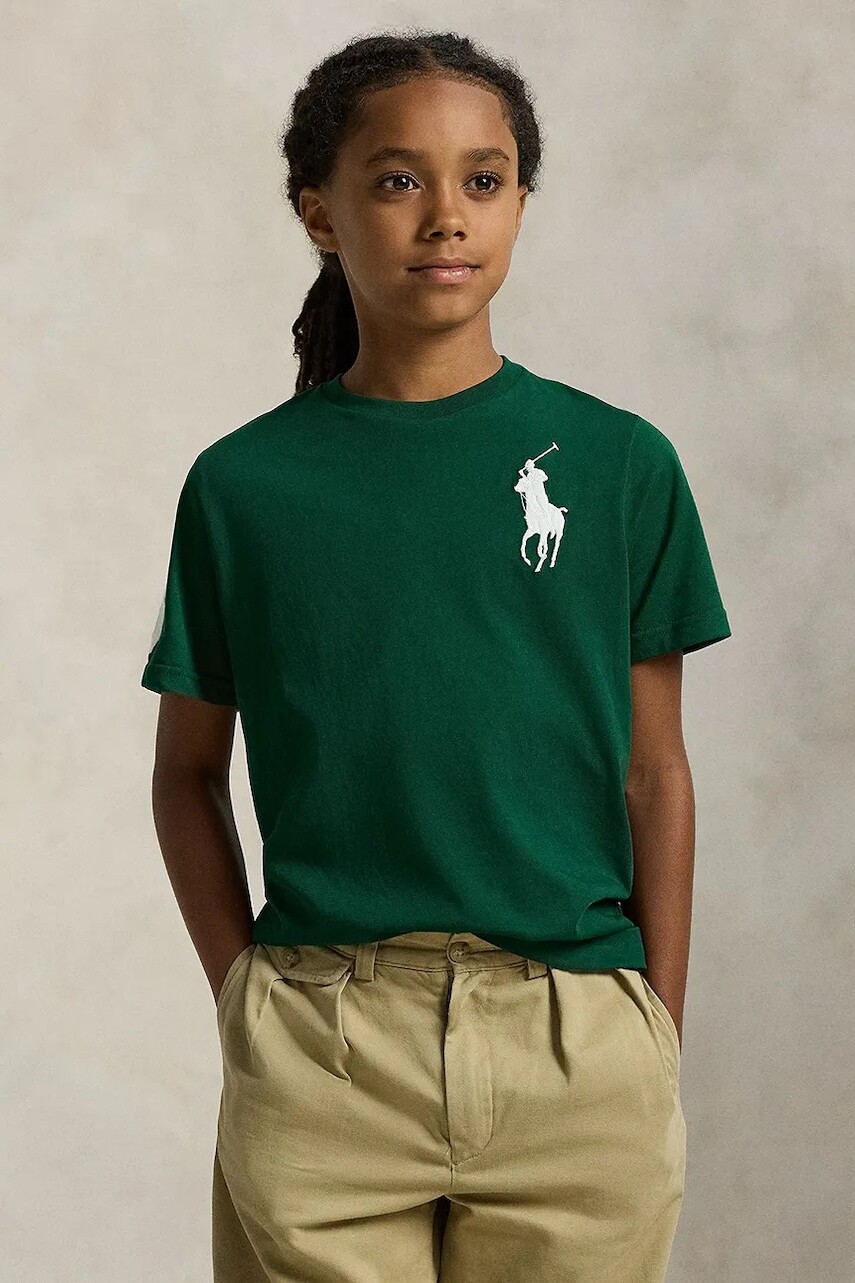 Bavlnené tričko Polo Ralph Lauren zelená farba, 323832907067