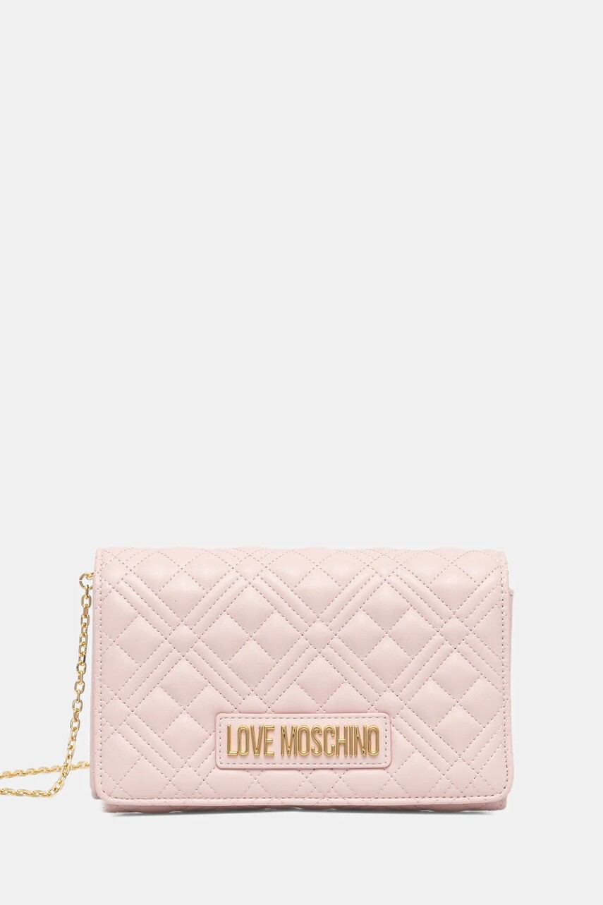 Kabelka Love Moschino ružová farba, JC4079PP1NLA0601