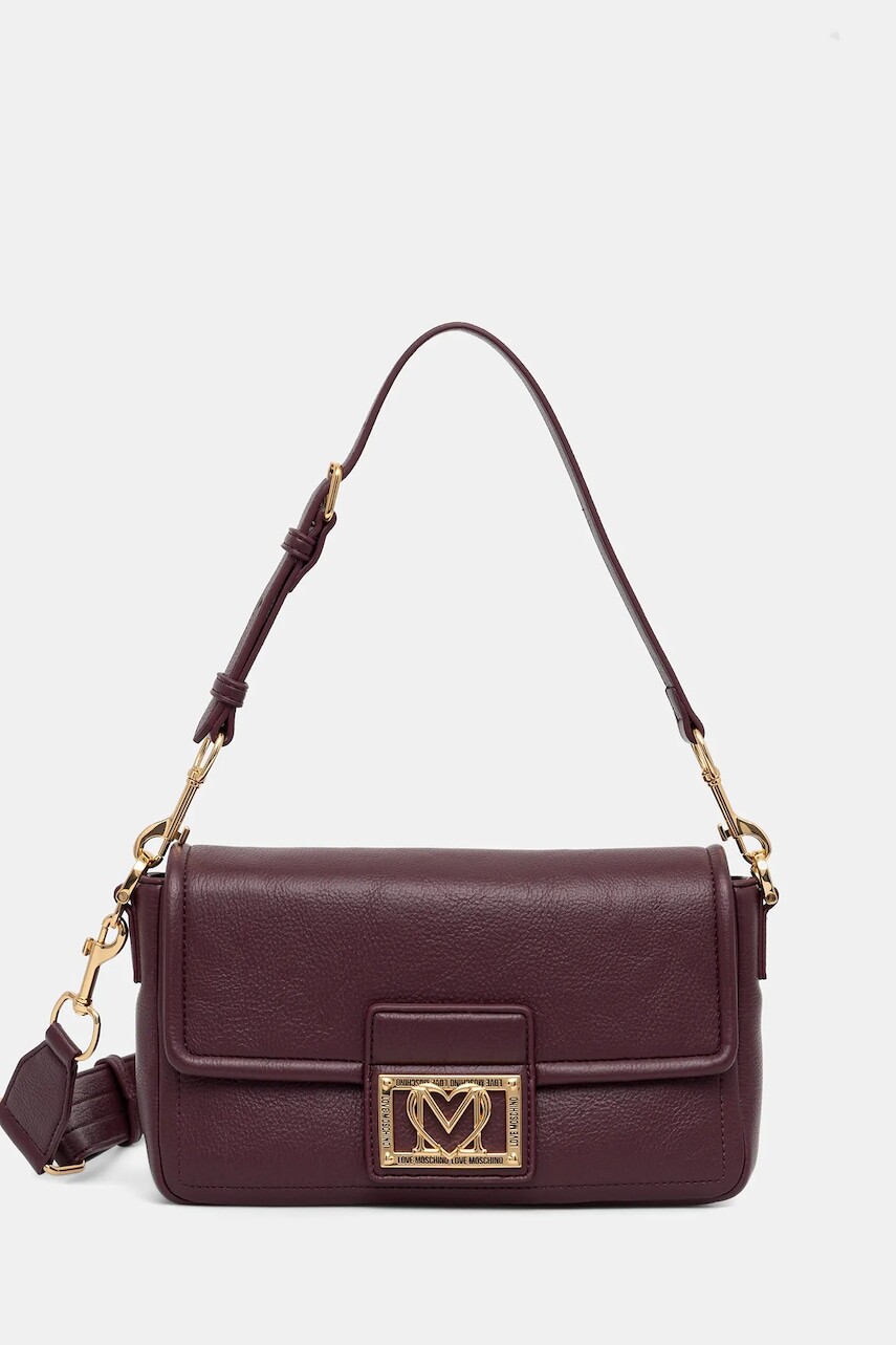 Kabelka Love Moschino bordová farba, JC4086PP1NLI0552