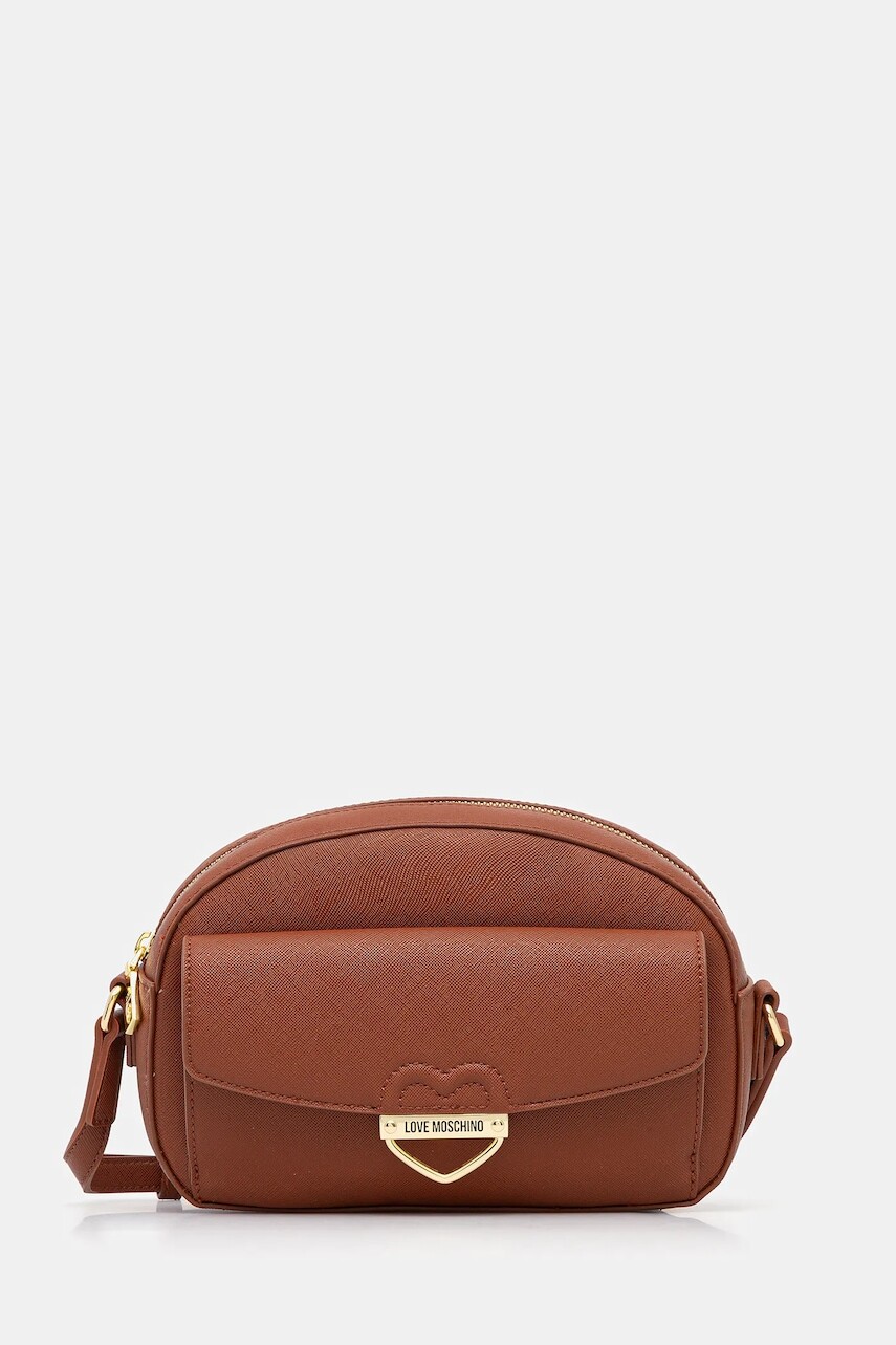 Kabelka Love Moschino oranžová farba, JC4180PP1NLE0312