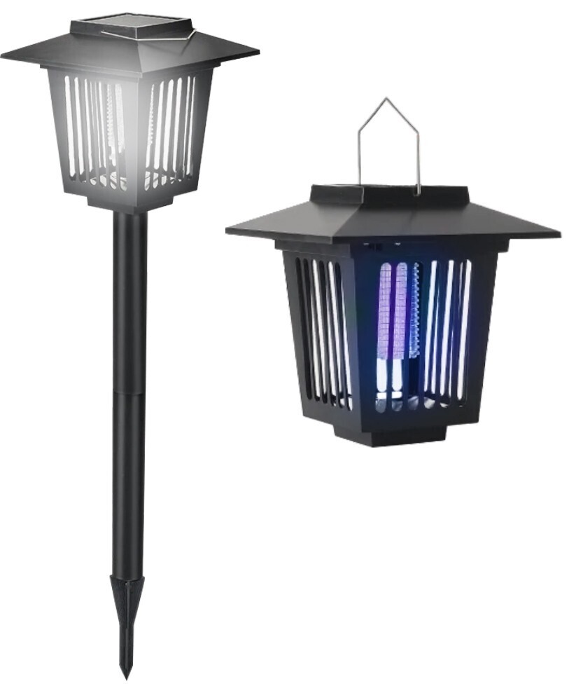 Solární LED lampa Borno 57 cm proti hmyzu černá