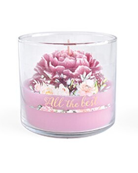 Vosková svíčka ve skle PEONY 10x9 cm - výber z 5 prevedení
