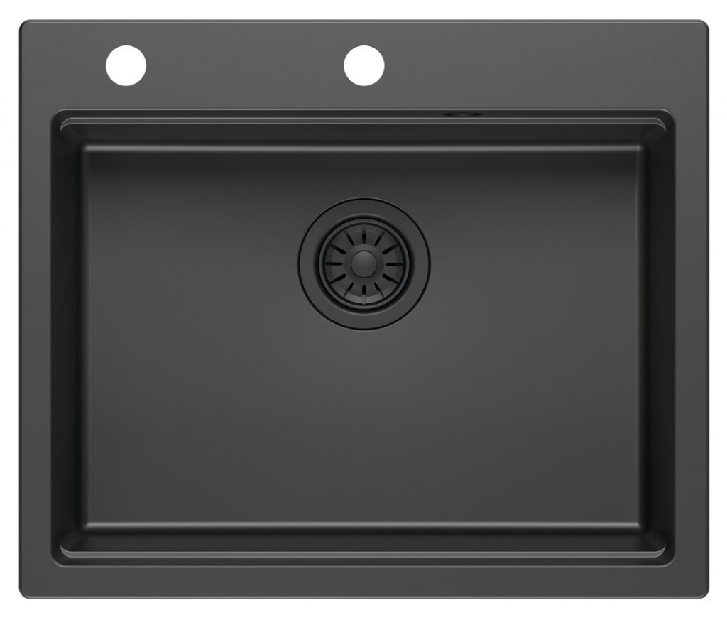 SAPHO SAPHO - Granitový vstavaný mono drez, 59,5x50cm, carbon GR5950