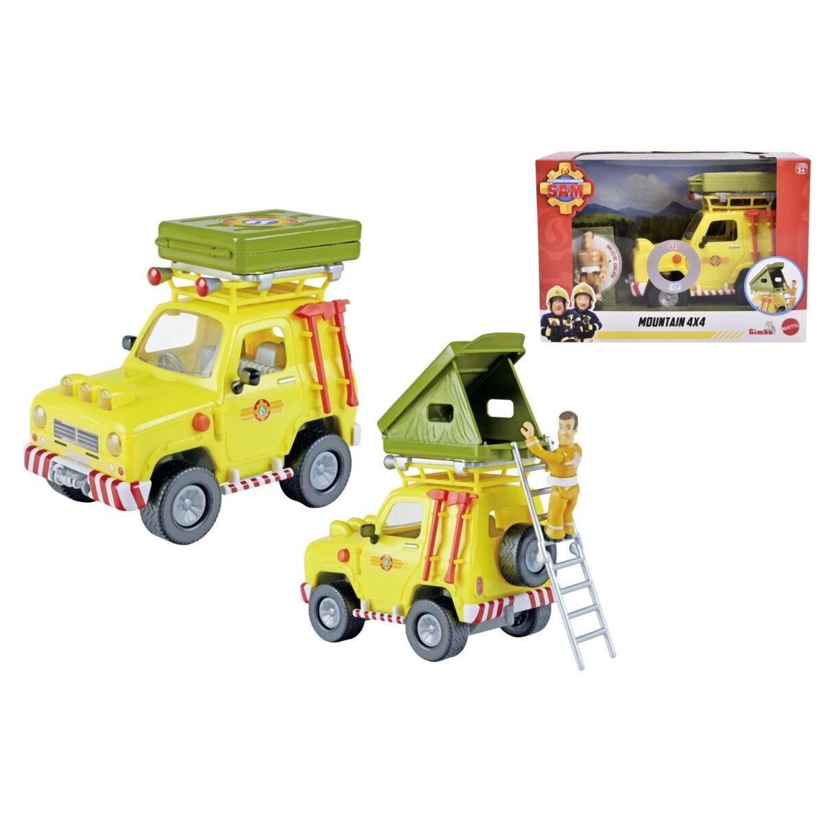 Simba Požiarnik Sam auto Mountain 4x4 s figúrkou 16 cm