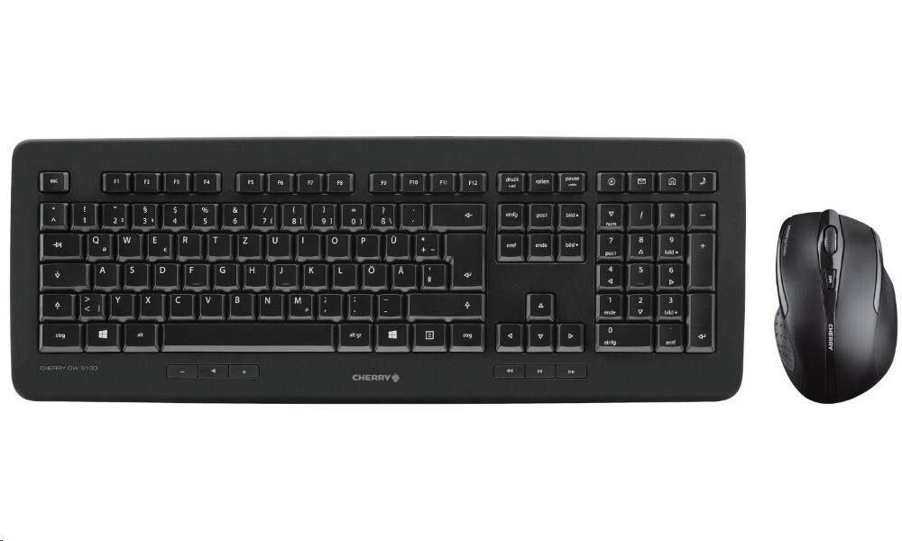 CHERRY set klávesnica + myš DW 5100, bezdrôtová, USB, CZ+SK layout, čierna