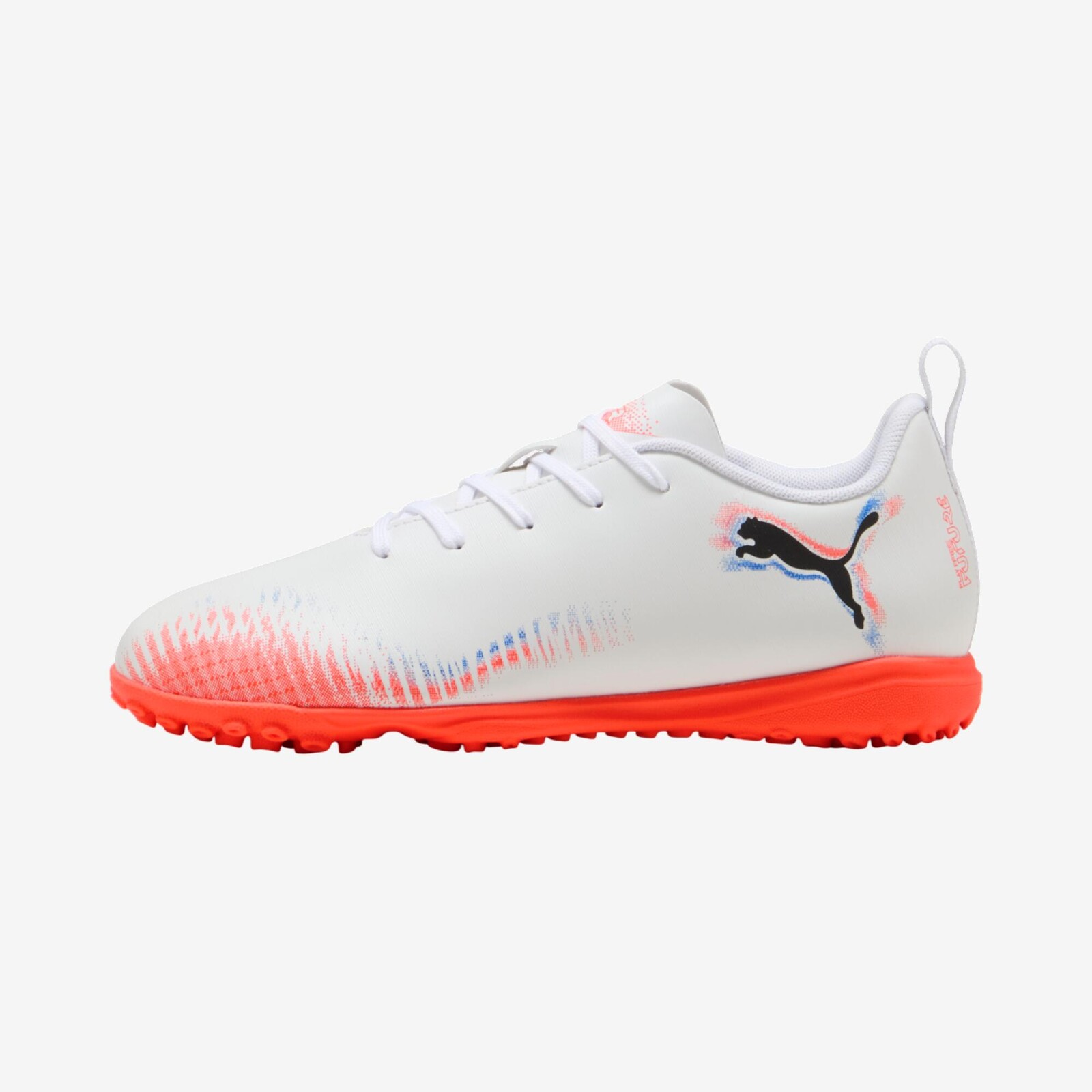 PUMA FUTURE 8 Play detské turfy bielo-oranžové