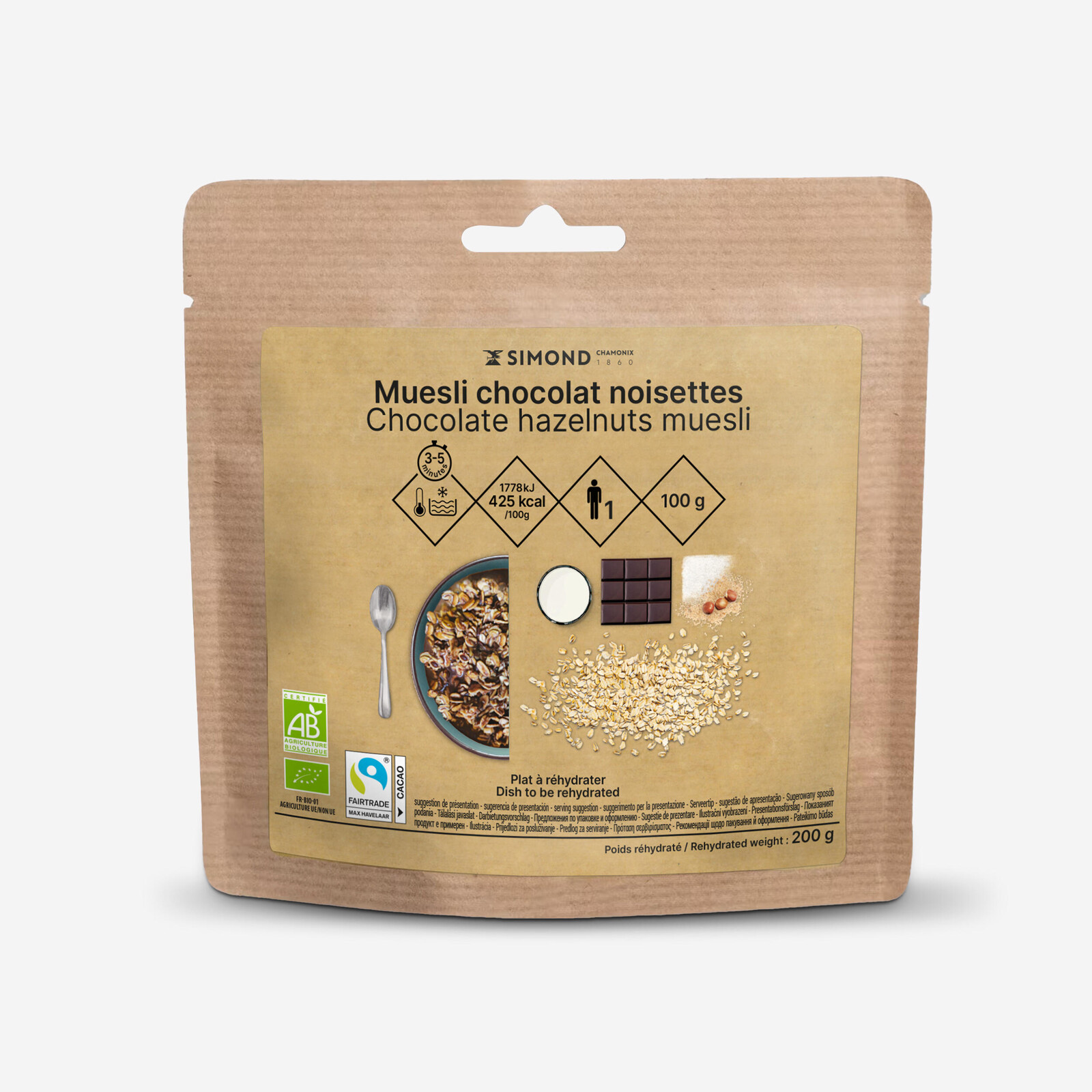 Raňajkové müsli s čokoládou a orieškami 100 g