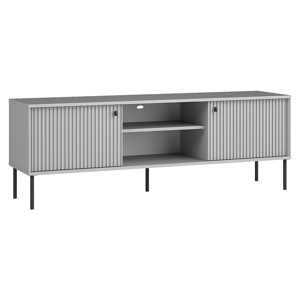 KONDELA Aris 2D tv stolík sivá / čierna