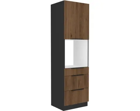 Vysoká skriňa pre vstavanú rúru 26 / 5 000 Monza, 60 cm, orech/čierna%