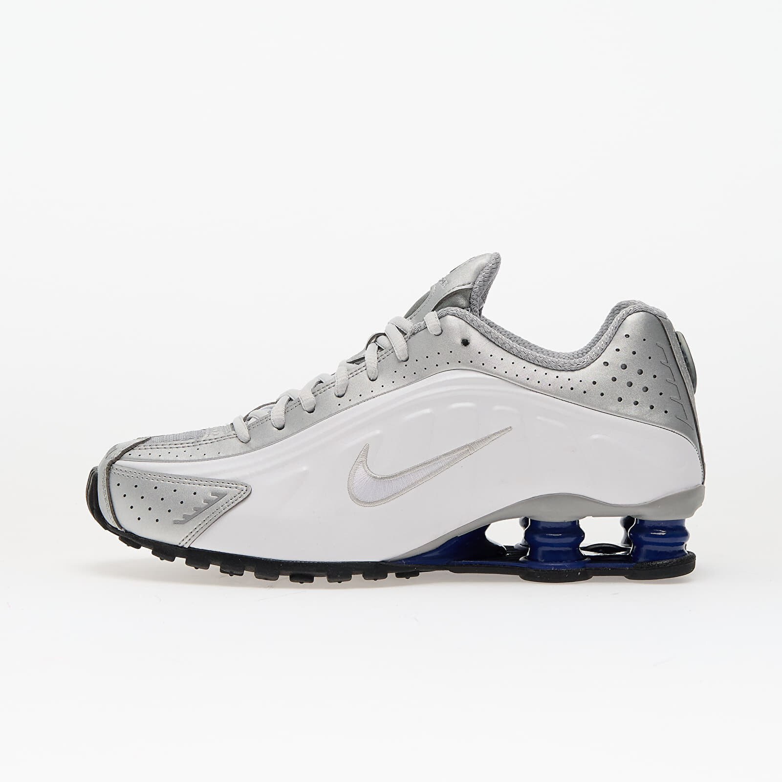 Tenisky Nike Shox R4 White/ White-Mtlc Silver-Deep Royal Blue-Black EUR 44