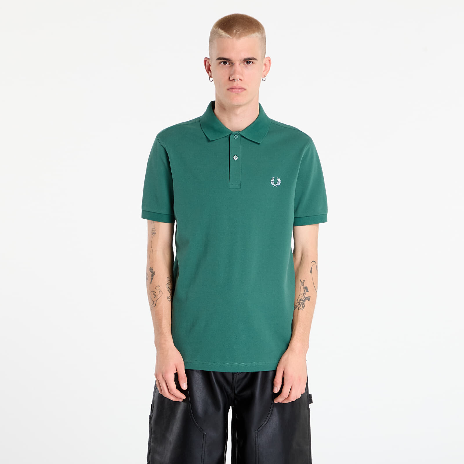 Tričko FRED PERRY The Fred Perry Shirt Sprtgrn/ Trackblu L