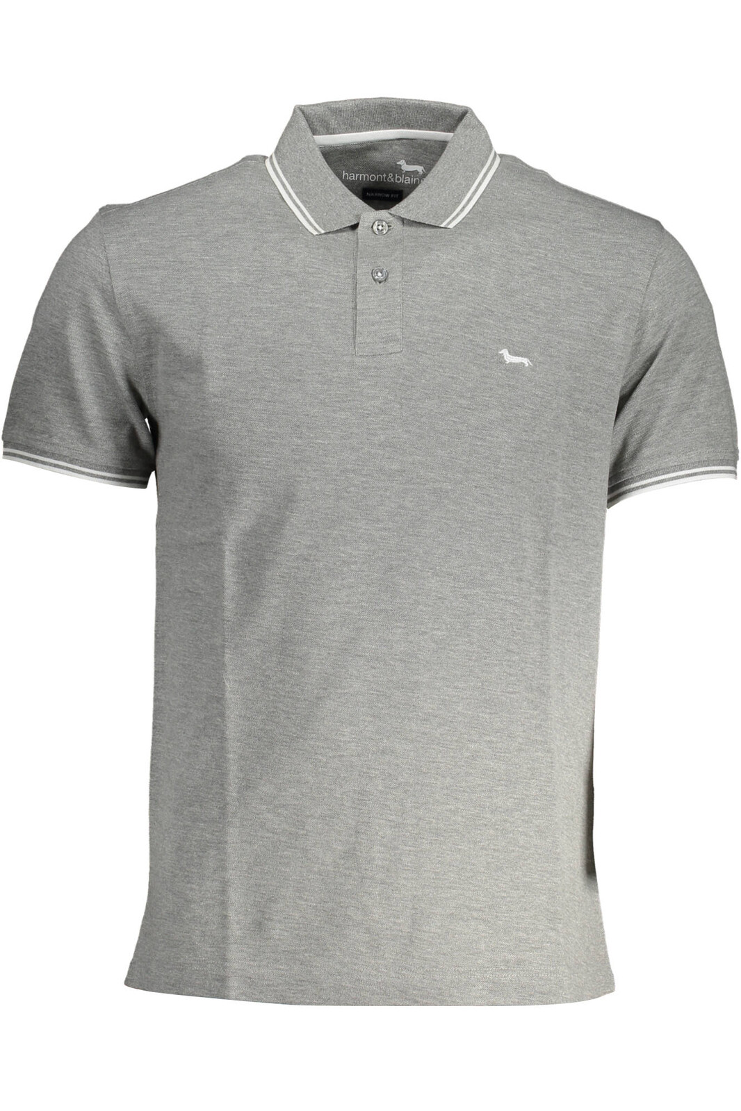 HARMONT & BLAINE POLO SHORT SLEEVE MAN GRAY